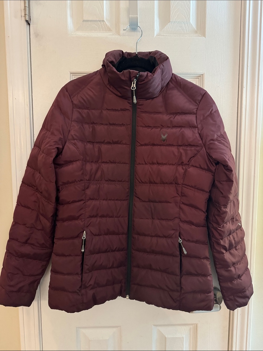 SPYDER Prymo Women’s Down Quilted Puffer Jacket Burgundy Size Medium